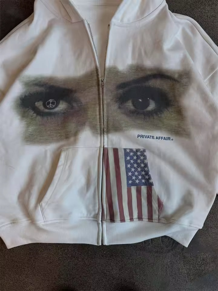 Sudadera con Cremallera y Gráficos RebelVision